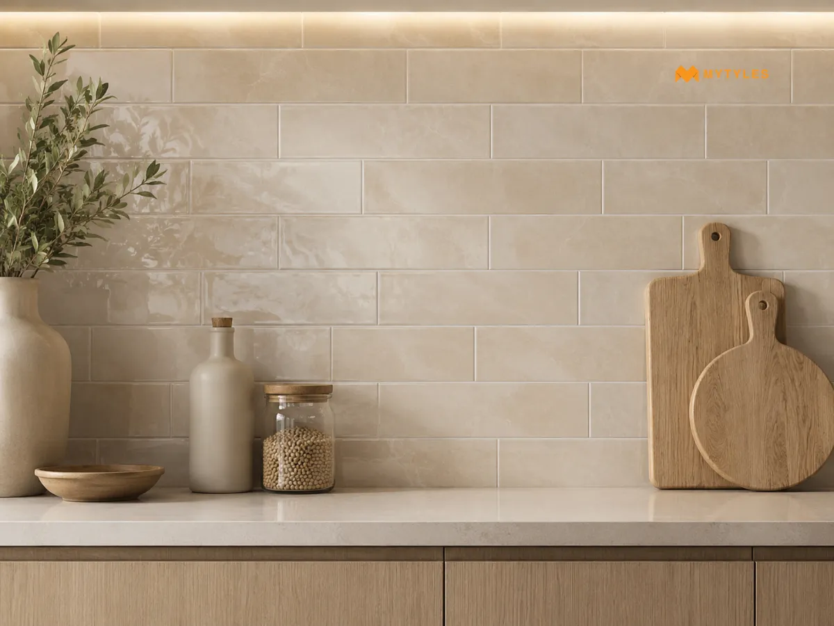 Greige and Beige Tiles for a Calm Minimalist Look